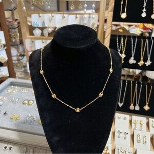 💓 Gold plated k18 cute necklace, adjustable chain